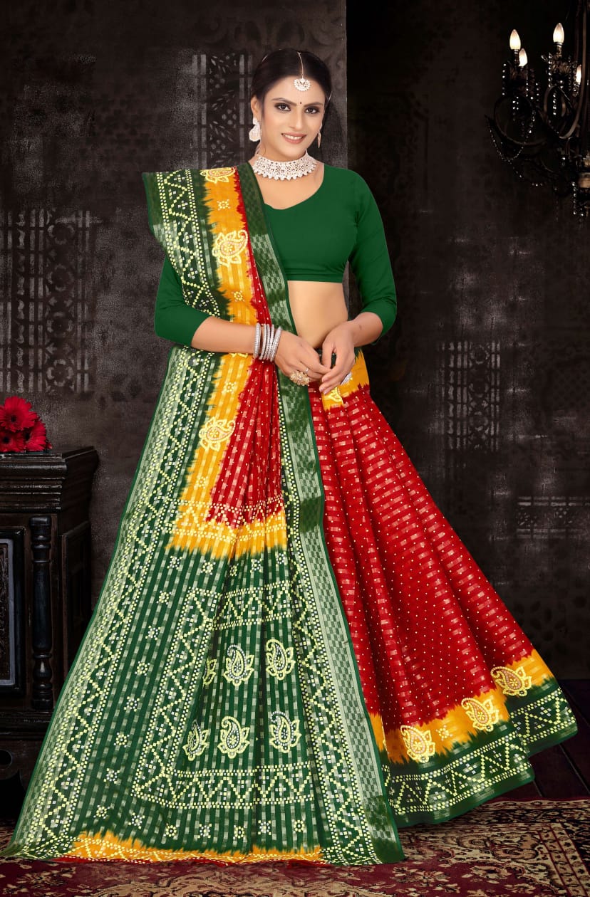 Veer Zaara 1 Ethnic Wear Bandhani Printed Wholesale Designer Sarees
